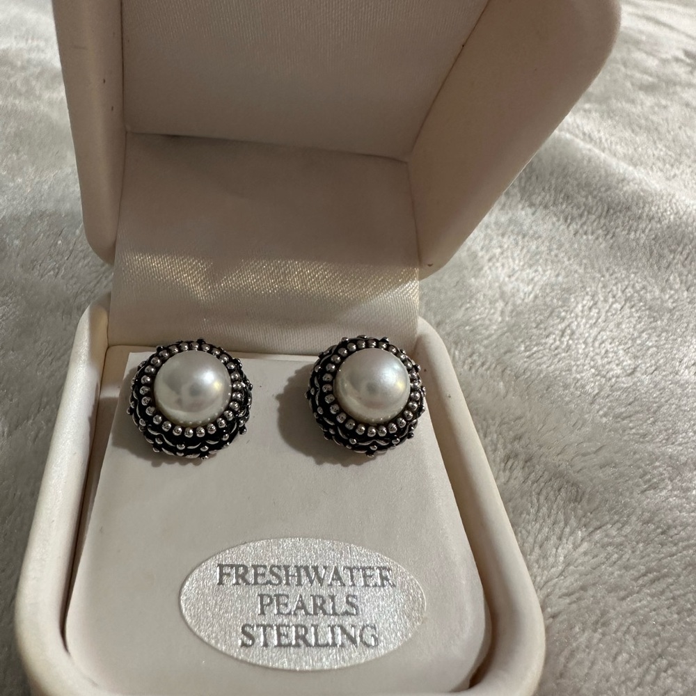 Freshwater Pearls Sterling Silver Earrings